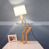 Flexible Desk Light Fabric Wooden Table Lamp Elegant Household Living Room for Reading Book Study Room thumbnail-3