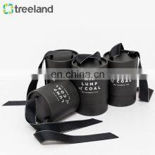 Custom Round Black Paper Cardboard Tube Luxury Gift Box For Packaging thumbnail-2