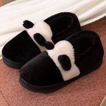 Men's Cotton Slippers Bag With Autumn and Winter Men's and Women's Home Indoor Home Furry Warmth All-inclusive With Heel Cotton Shoes thumbnail-4