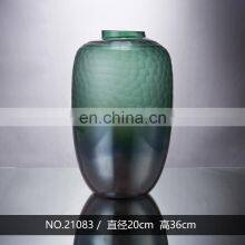 Modern Design Scale Pattern Glass Vase Decor High End Flower For Home Decoration thumbnail-3