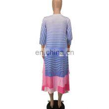 Женская модная платье с полосками и нерегулярным дизайном thumbnail-5