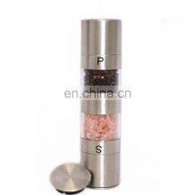 Stainless Steel With Adjustable Ceramic Grinding Mechanism Clear Acrylic Body Salt And Pepper Grinder thumbnail-3