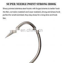 JOHNCOO Bullet Jig Heads Swimbait Hook Bass Fishing Texas Rig Hook Saltwater Freshwater Offset Weighted Weedless Hook thumbnail-3