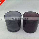 Black Glass Candle Holder