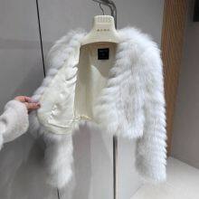 New Fox Fur Strip Fur Coat for Women Encrypted Thickened Fur Coat Short thumbnail-2