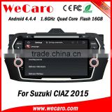 Wecaro WC-SC8075 Android 4.4.4 car dvd player quad core for suzuki ciaz dvd player with gps stereo 1080p 2015