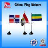 Custom Polyester Promotion Table Flag With Stand For Sale
