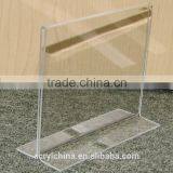 Acrylic Plastic Counter Picture Display Sign Holder T-Frame