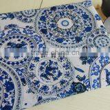 Chinese Style Blue and White Porcelain Imitation Batik Print Cotton/linen Cloth Tablecloths Curtain Sofa Fabric thumbnail-6