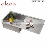 Single Bowl Top Mount Handmade Kitchen Stainless Steel Sinks thumbnail-2