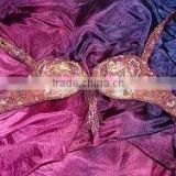 Silk Belly Dance Veil - BLUE / FUCHSIA ,wholesale belly dance silk veils at amazing discount price.