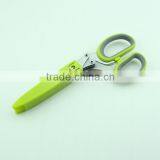 Stainless Steel 5 Blades Herb Shears With Cleaning Comb Cover thumbnail-4