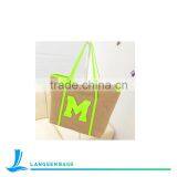 2015 New Fashion Linen Handbag Single Shoulder Bag Lady Canvas Handbag
