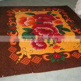 100% polyester flower design velvet bedsheet