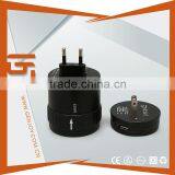 Universal World 4-In-1Travel Adapter Plug - Retail Packaging - Black thumbnail-2