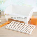 PP Plastic Dish Rack, Plastic Folding Dish Rack Drainer With Drip Tray Cutlery Holder Kitchen Sink Rack Plate Quality Choice thumbnail-2