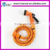 Double latex flexible expandable garden water hose,multipurpose garden hose nozzle