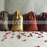 Colored Soft Faux Suede Drawstring Jewelry Pouches thumbnail-2