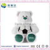 Plush White Soccer Game Mascot Football Bear thumbnail-1