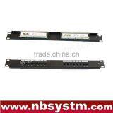 16 Port UTP Cat5e/Cat6 Patch Panel 19" 1U,Krone & 110 Dual IDC