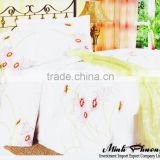 Embroidery flower bedding sheets