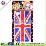 National Flag Shape Crystal Strass Cell Phone Sticker thumbnail-1