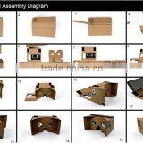 Virtual Reality VR Google Glasses Google Cardboard 3D Glasses for Mobile Phone 5.0 Screen + Adjustable Head Mout Strap Belt thumbnail-4