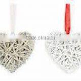 Hanging White Wicker Heart for Christmas and Wedding Decorarion thumbnail-6