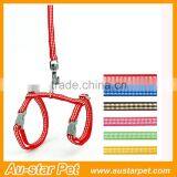 Grid Markings Factory Price Nylon Cat Pet Harness / Leashes
