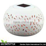 Hot Sale Round Jar Ceramic Light White LED Porcelain Solar Light Made In China thumbnail-1