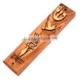 custom wood mezuzah cover,wood Mezuzah engraved and ornamented with Laser