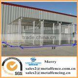 5'X10'X6' Welded Mesh Galvanized Tube Dog Kennel Enclousures With Roof Shelter and Fight Guard Divider