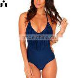 2017 Tassels One Piece Swimwear With Romantic Style