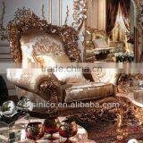 Luxury Gold Wooden Hand Carving Living Room Sofa Set thumbnail-1