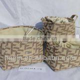 Set Fashion and Beautiful Canvas Storage Basket thumbnail-1