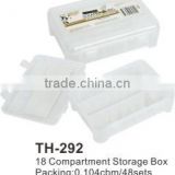 18 compartment storage box plastic sundries container