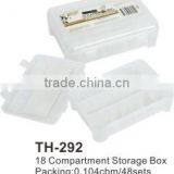 18 Compartment Storage Box Plastic Sundries Container thumbnail-1