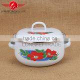 Chinese Style Hot Sale White Enamel Casserole Sets Wholesale thumbnail-2