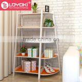 5 Tier Corner Display Wood Leaning Shelf Storage Rack Colorful Shelving Rack Home Furniture Corner Shelf thumbnail-5