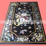 Marble Inlaid Dining Table Top, Pietra Dura Marble Inlay Dining Table thumbnail-1