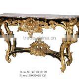 Baroque Style Living Room Furniture Set Console Desk With Marble Top thumbnail-4