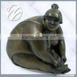 Gallery Art Bronze Sculpture Yoga Fat Lady thumbnail-3