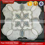 The Four Leaf Clover Design Waterjet Mosaic Natural Marble Stacked Stone thumbnail-1