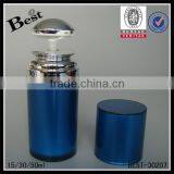 China Suppliers 15ml 30ml 50ml Blue Acrylic Bottle Silver UV Special Pump Plastic Bottle Acrylic Colour Paint Cosmetic Packaging thumbnail-1