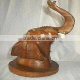 Handcrafted Wooden Elephant Head thumbnail-1