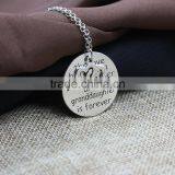 Cheap 2016 New Christmas Women Hot Gifts Love Heart Words Round Pendant Necklace Family Jewelry thumbnail-6