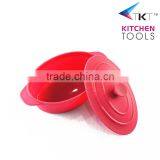 Mini Oval Shaped Food Grade Silicone Cake Pan With Cover Baking Pan thumbnail-1