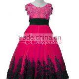 Beauty Yellow Lace Pageant Dresses for Little Girls thumbnail-4