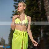 Latest Fashion Halter Straps Push up Bikini With Cover up Beach Dress no MOQ thumbnail-4