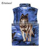 Wholesale Polar Fleece Animal Pattern Men Custom Vest thumbnail-2